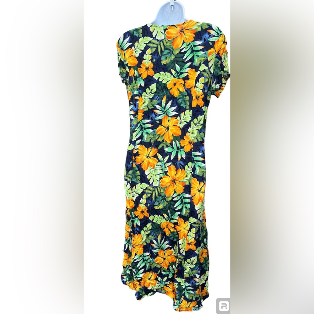 Vintage Impressions workshop floral dress 100% rayon - Picture 2 of 2